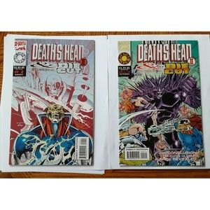NEW, NM DEATH'S HEAD II and THE ORIGIN OF DIE CUT, SET Embossed MARVEL COMICS